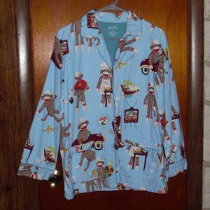 Nick & Nora Sock Monkey P.J. TOP ONLY